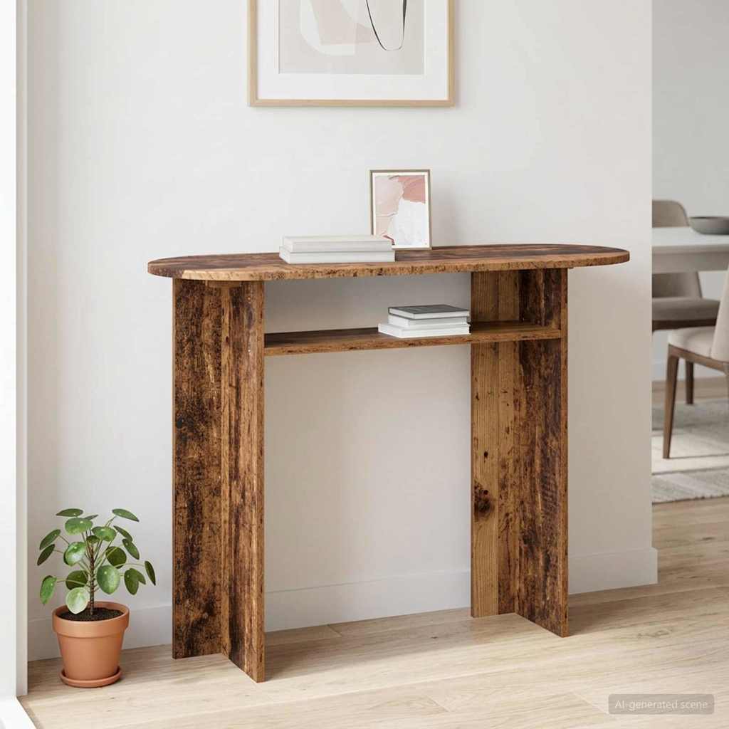 vidaXL Console Table Old Wood 100 x 39.5 x 75 cm Engineered Wood 1