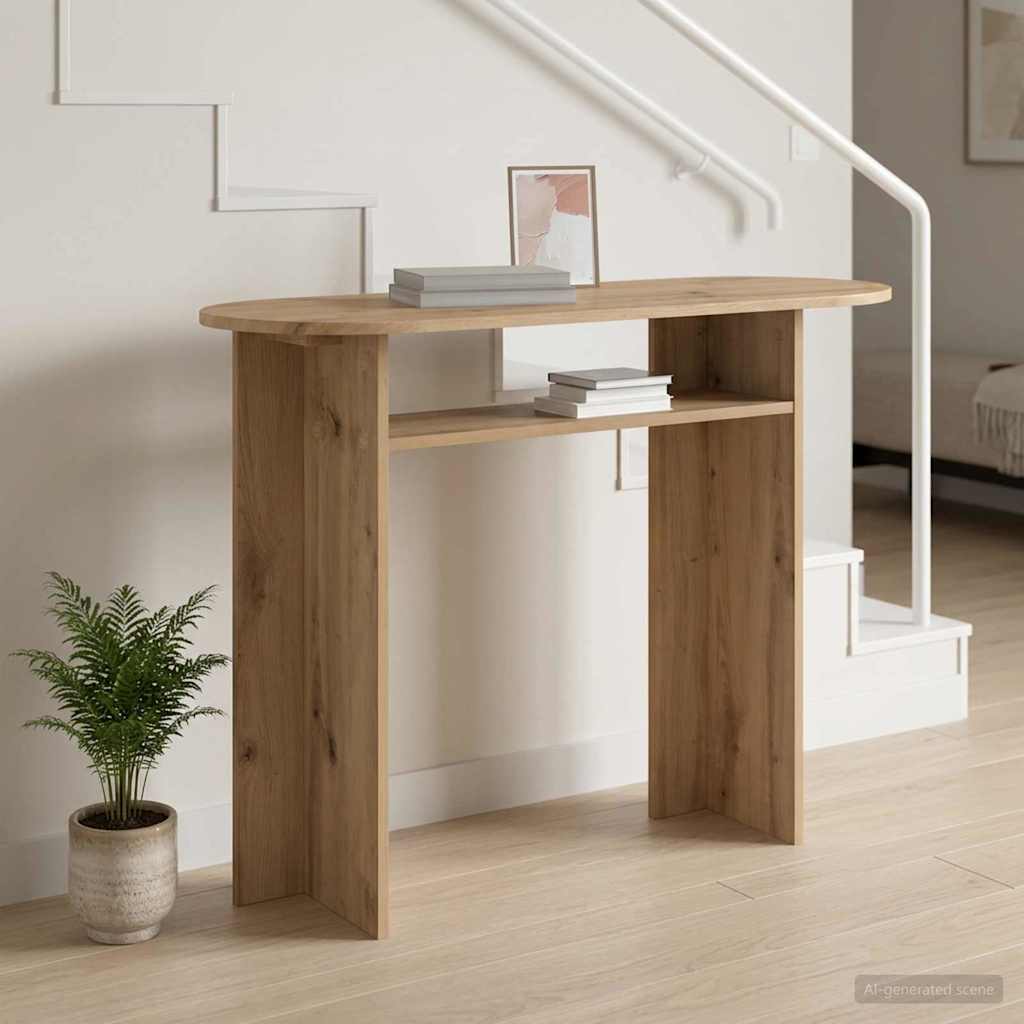 vidaXL Console Table Artisan Oak 100 x 39.5 x 75 cm Engineered Wood 1
