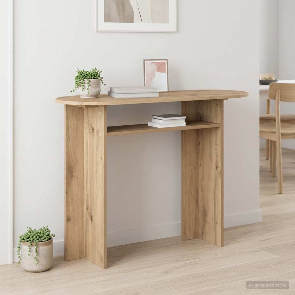 vidaXL Console Table Artisan Oak 100 x 39.5 x 75 cm Engineered Wood 4