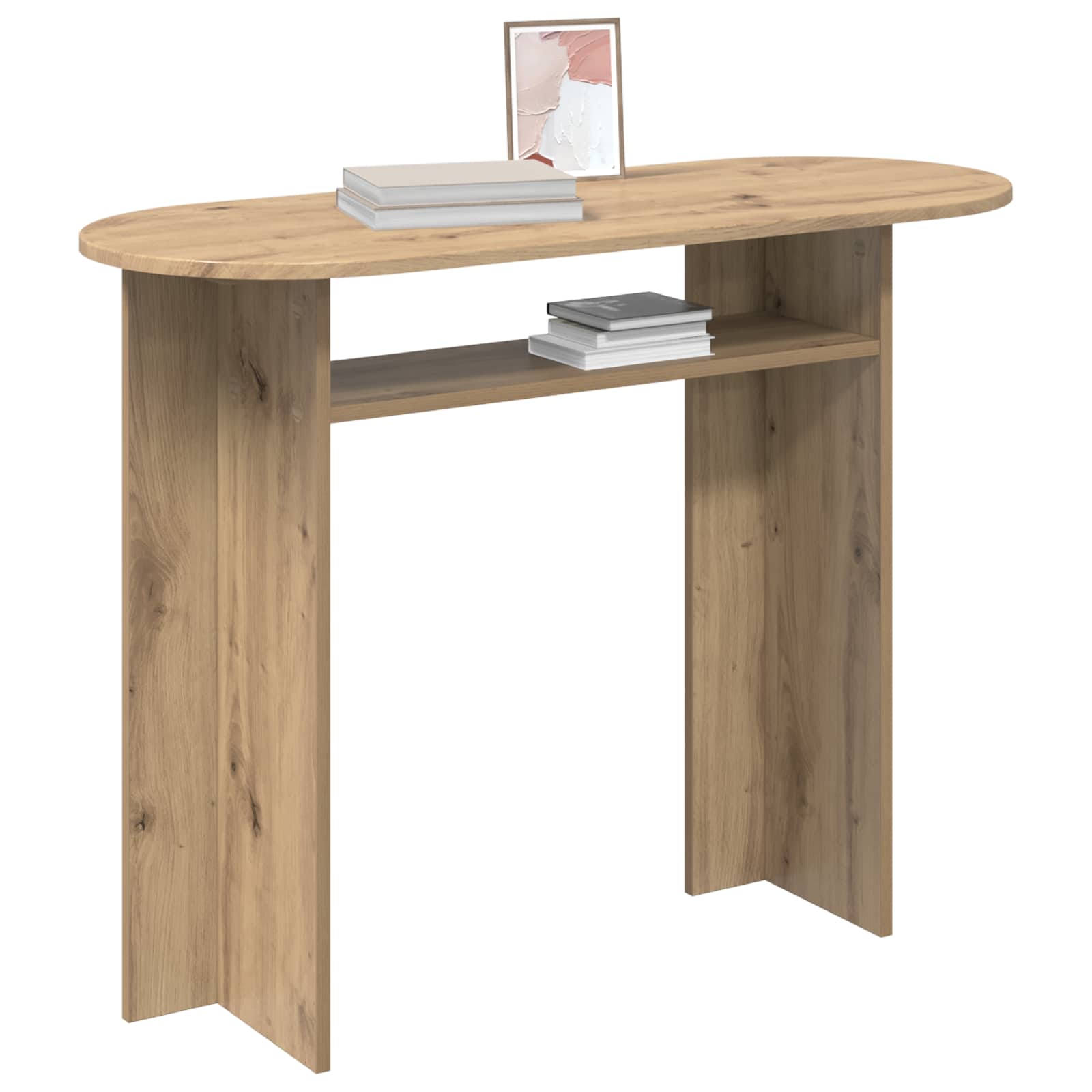 vidaXL Console Table Artisan Oak 100 x 39.5 x 75 cm Engineered Wood 3