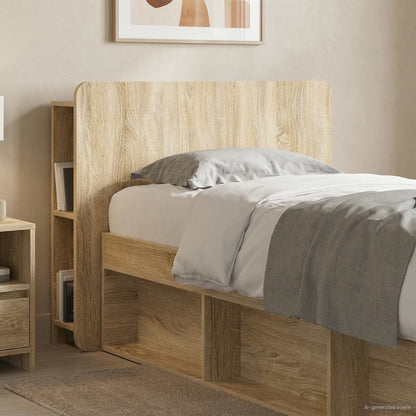 vidaXL Headboard Cabinet with Storage Sonoma Oak Engineered Wood 1