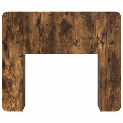 vidaXL Headboard Cabinet with Storage Smoked Oak Engineered Wood 5