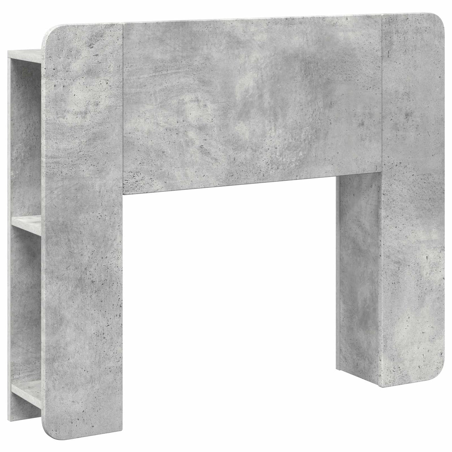 vidaXL Headboard Cabinet with Storage Concrete Grey Engineered Wood 2
