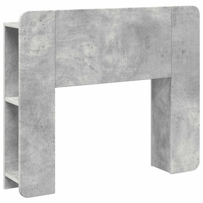 vidaXL Headboard Cabinet with Storage Concrete Grey Engineered Wood 2