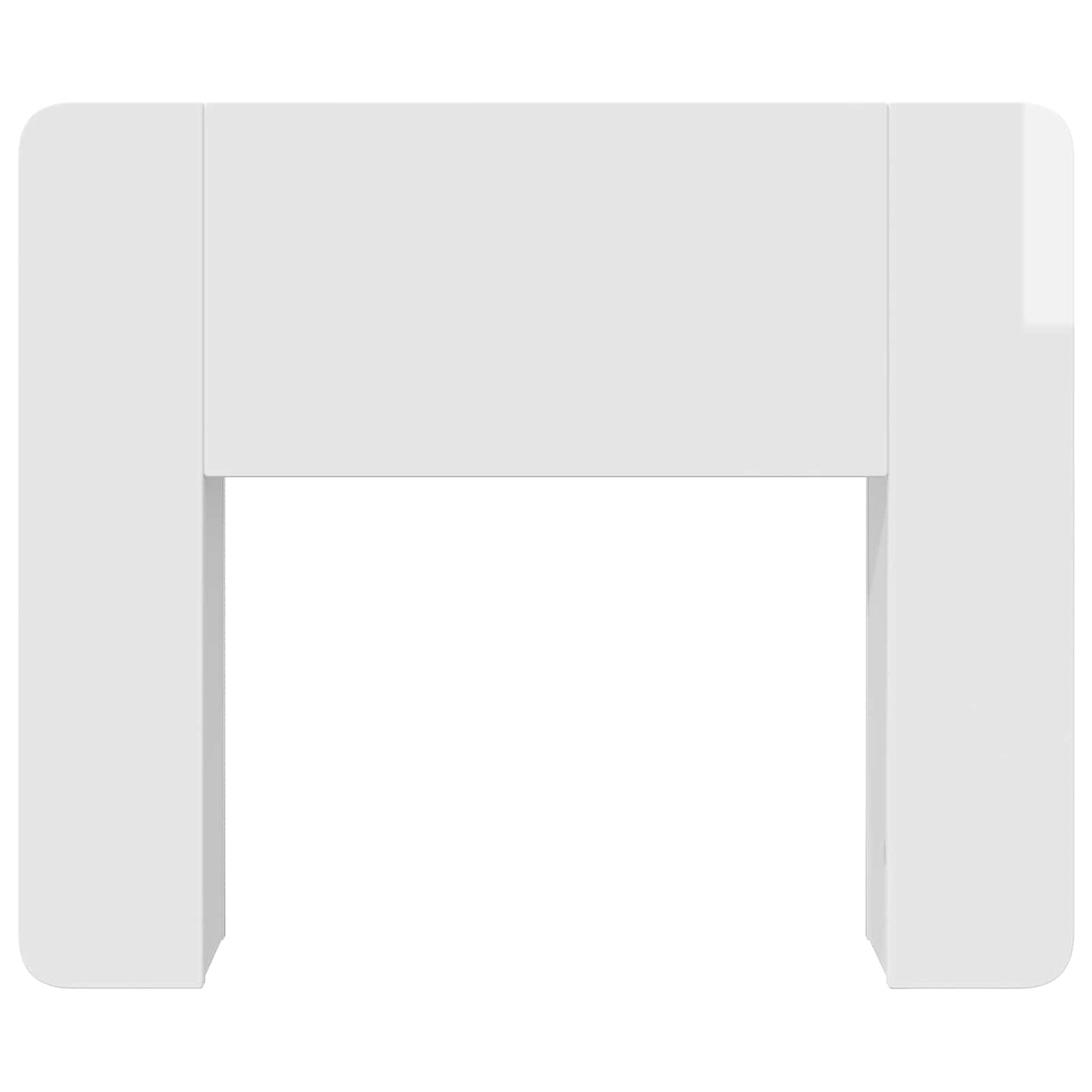 vidaXL Headboard Cabinet with Storage High Gloss White Engineered Wood 5