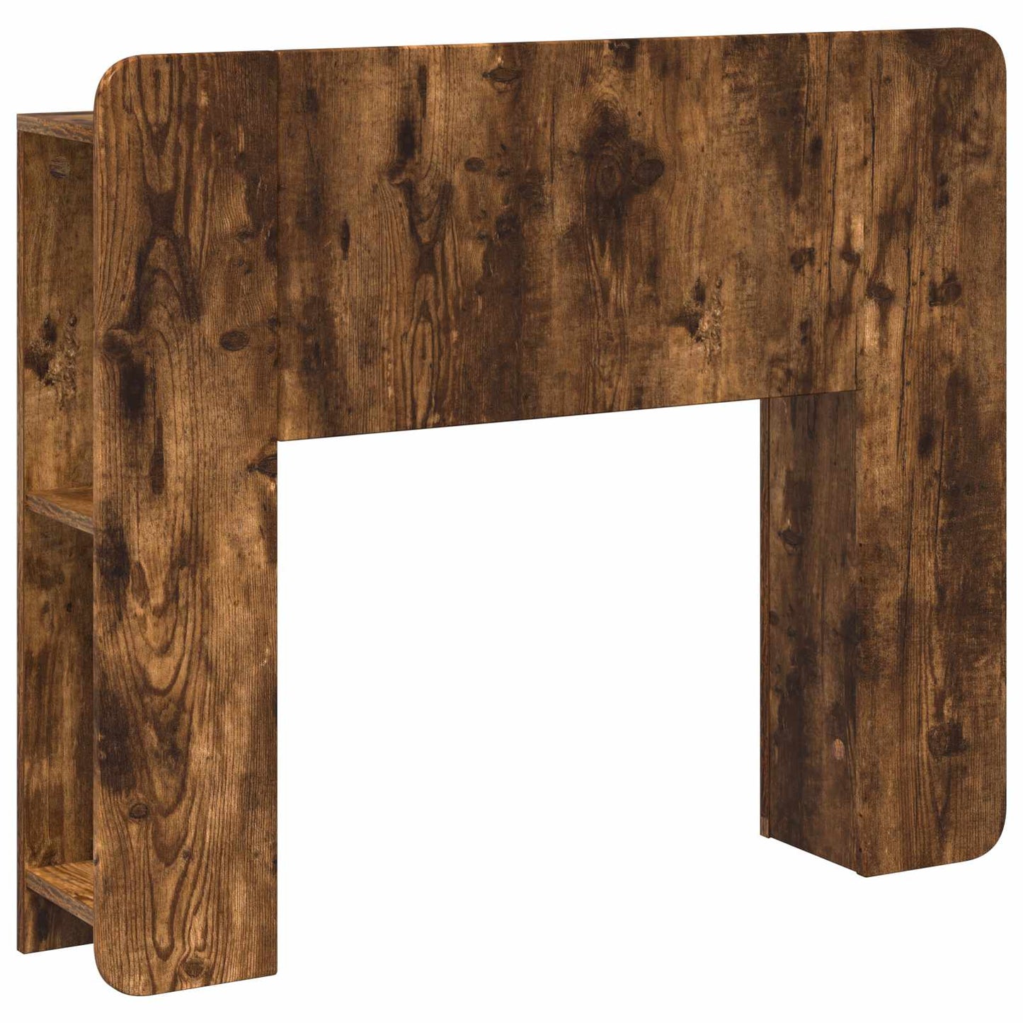 vidaXL Headboard Cabinet with Storage Smoked Oak Engineered Wood 2