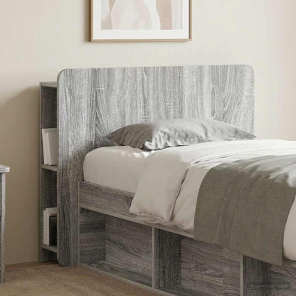 vidaXL Headboard Cabinet with Storage Grey Sonoma Engineered Wood 4