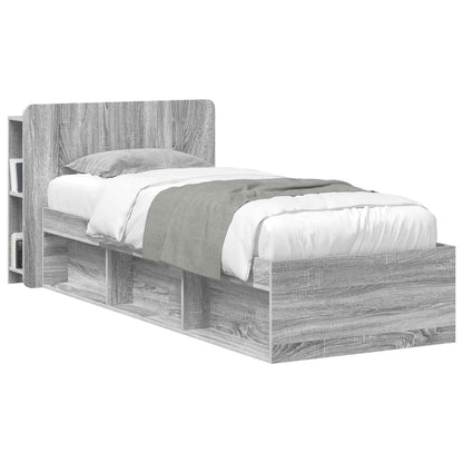 vidaXL Headboard Cabinet with Storage Grey Sonoma Engineered Wood 3