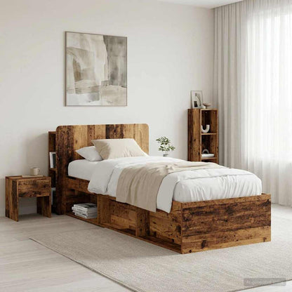 vidaXL Headboard Cabinet with Storage Old Wood Engineered Wood 4