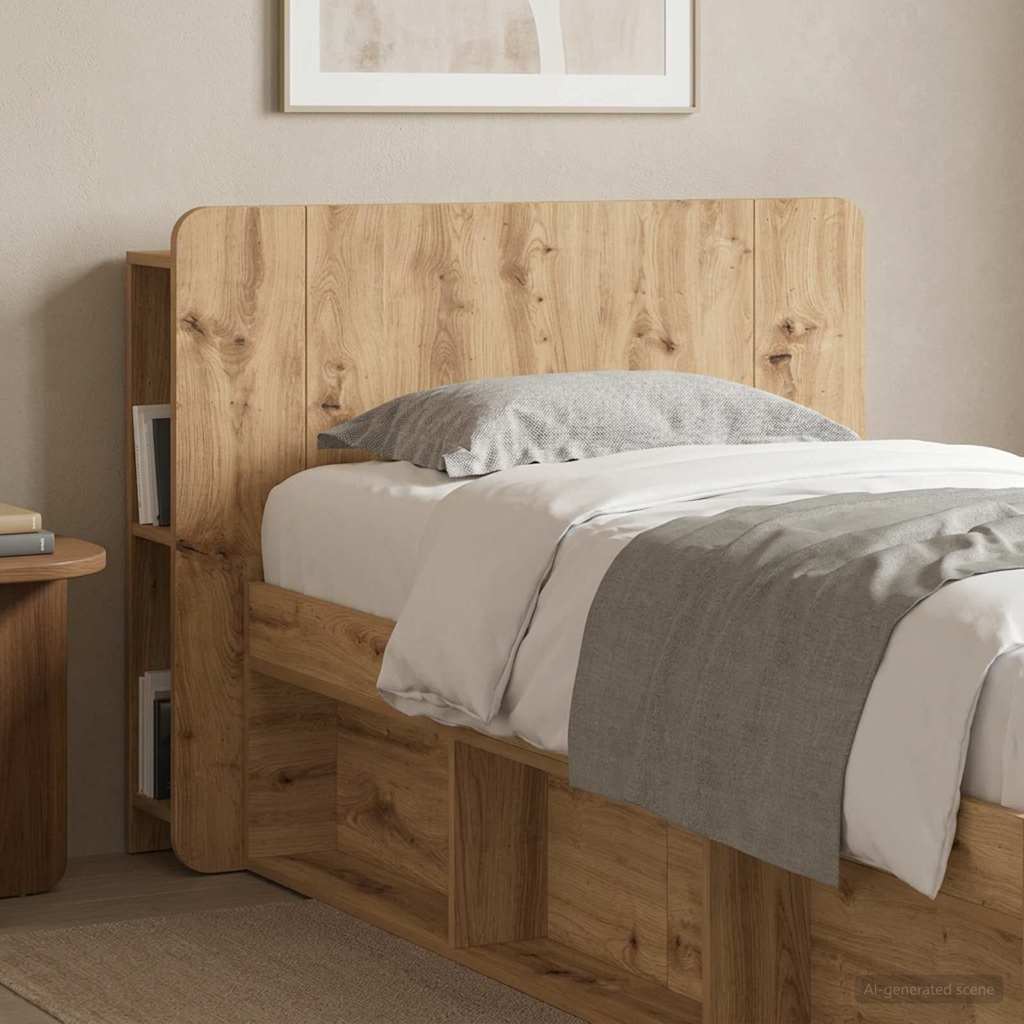 vidaXL Headboard Cabinet Artisan Oak 100 cm Engineered Wood 1