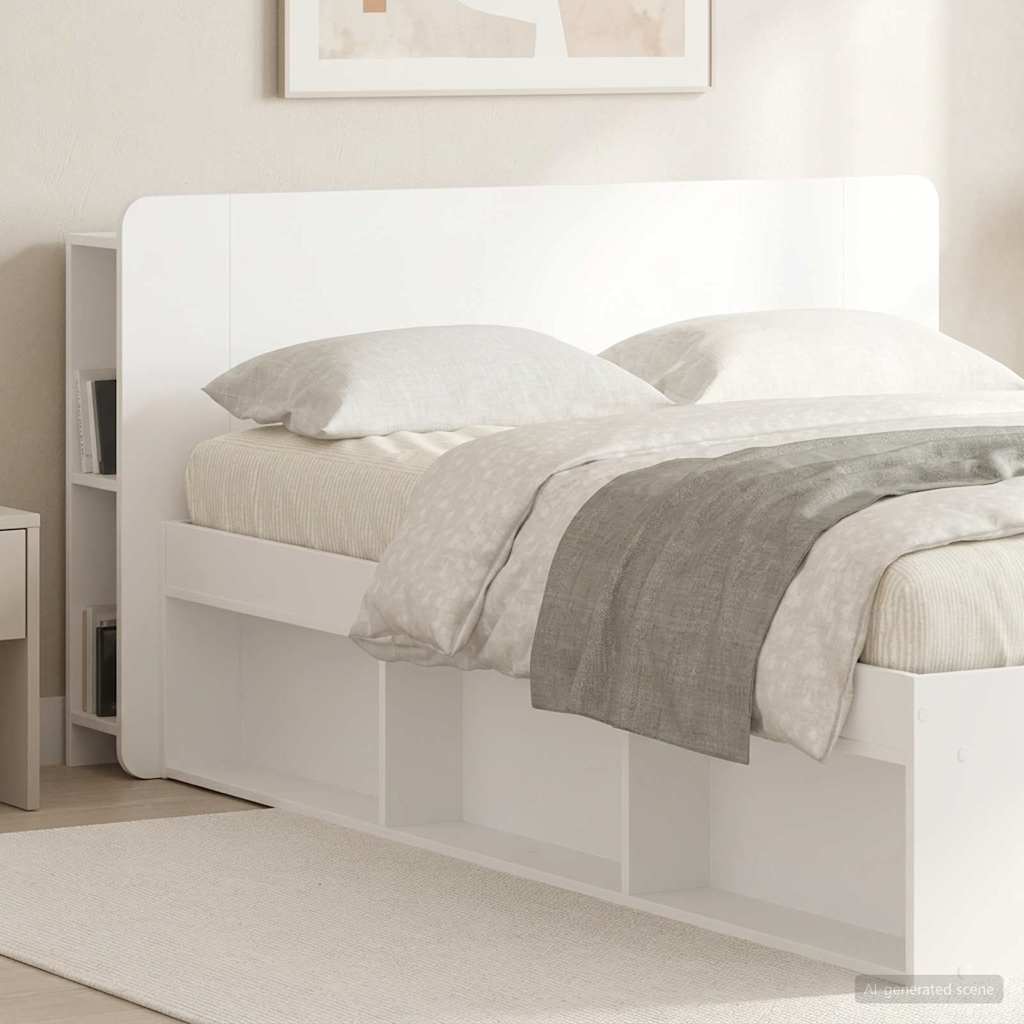 vidaXL Headboard Cabinet White 135 x 18.5 x 80 cm Engineered Wood 1