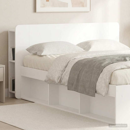 vidaXL Headboard Cabinet White 135 x 18.5 x 80 cm Engineered Wood 1