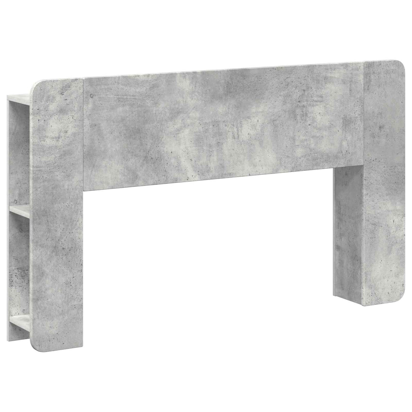vidaXL Headboard Cabinet with Storage Concrete Grey Engineered Wood 2