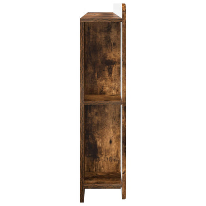 vidaXL Headboard Cabinet with Storage Smoked Oak Engineered Wood 6