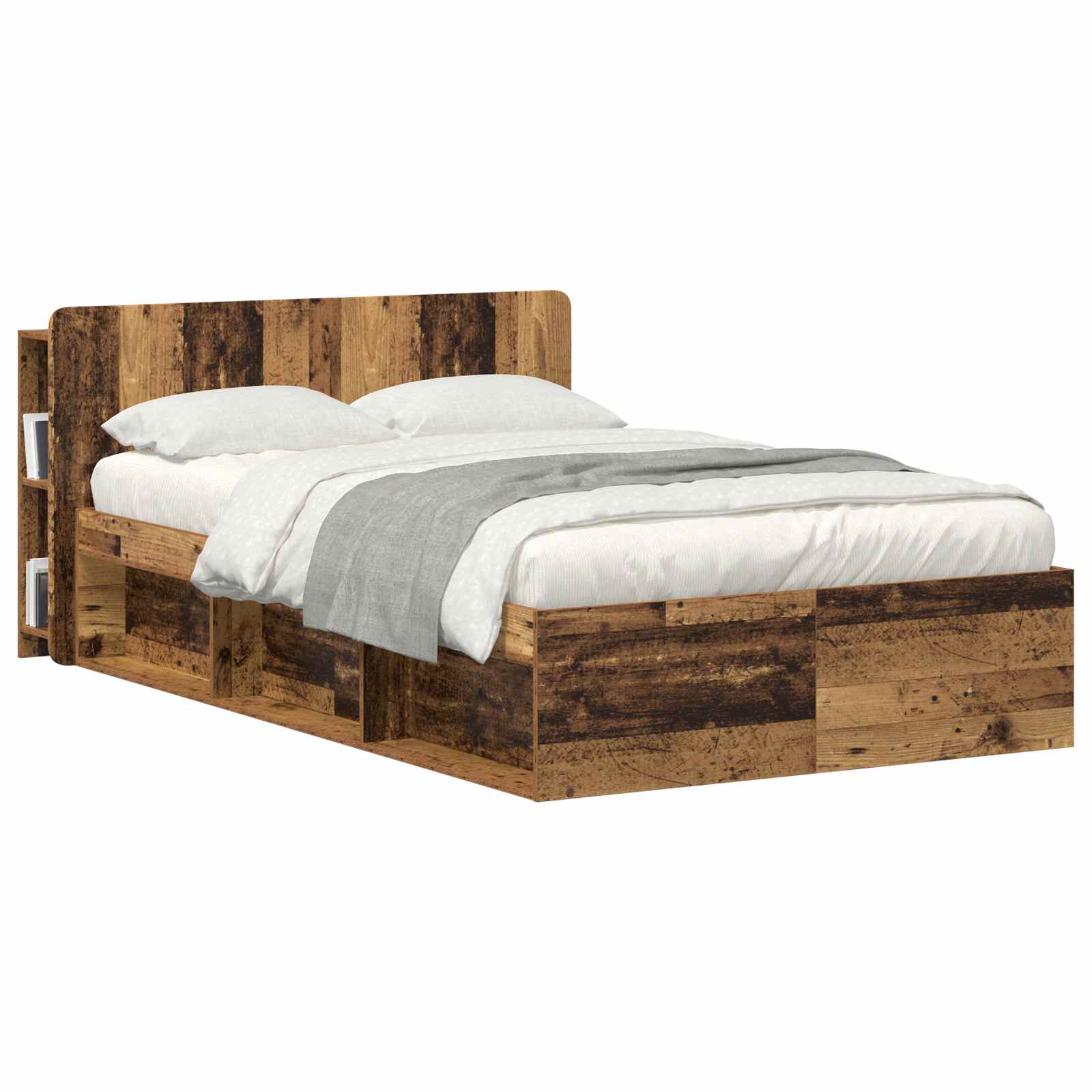 vidaXL Headboard Cabinet with Storage Old Wood Engineered Wood 3