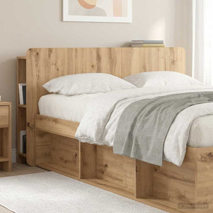 vidaXL Headboard Cabinet Artisan Oak Engineered Wood 1