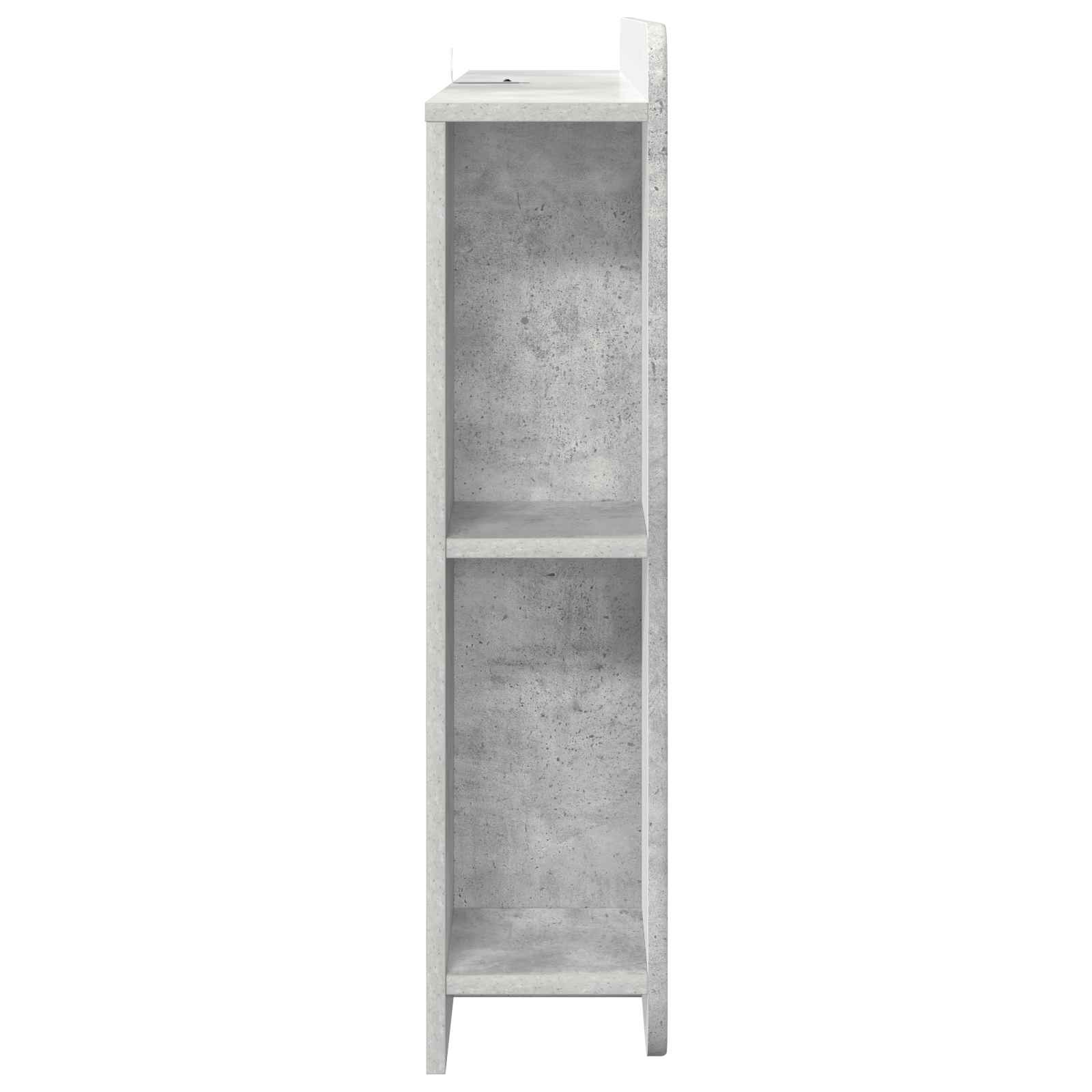 vidaXL Headboard Cabinet with Storage Concrete Grey Engineered Wood 6