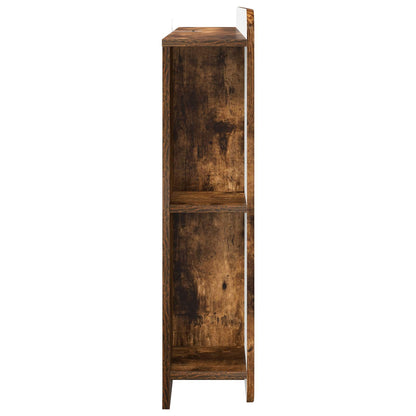 vidaXL Headboard Cabinet with Storage Smoked Oak Engineered Wood 6