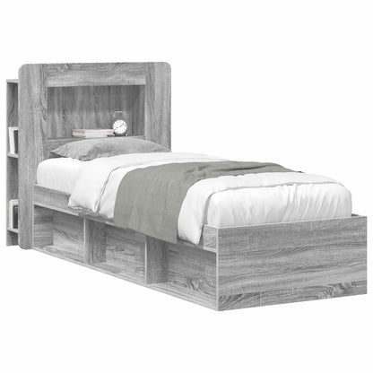 vidaXL Headboard Cabinet with Storage Grey Sonoma Engineered Wood 3