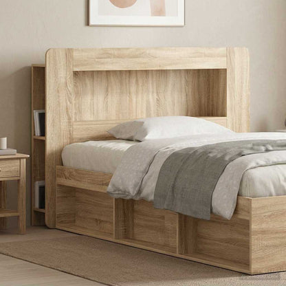 vidaXL Headboard Cabinet with Storage Sonoma Oak Engineered Wood 1