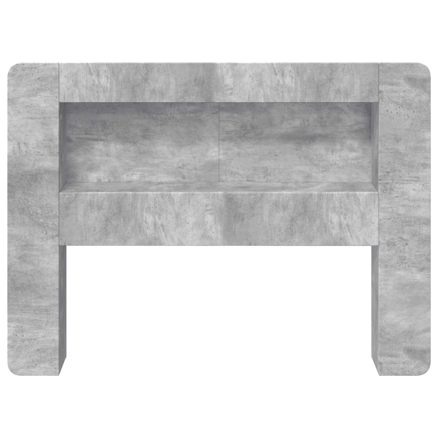 vidaXL Headboard Cabinet with Storage Concrete Grey Engineered Wood 5