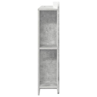 vidaXL Headboard Cabinet with Storage Concrete Grey Engineered Wood 6