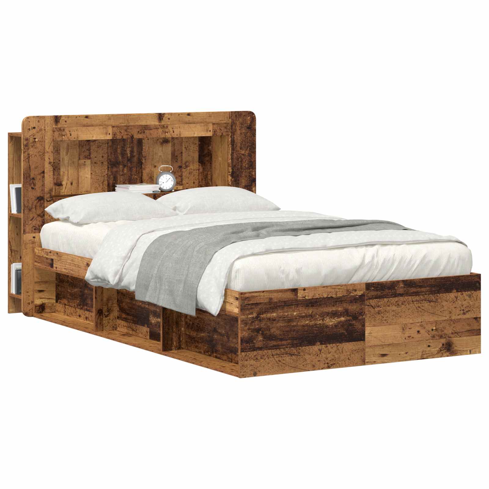 vidaXL Headboard Cabinet with Storage Old Wood Engineered Wood 3