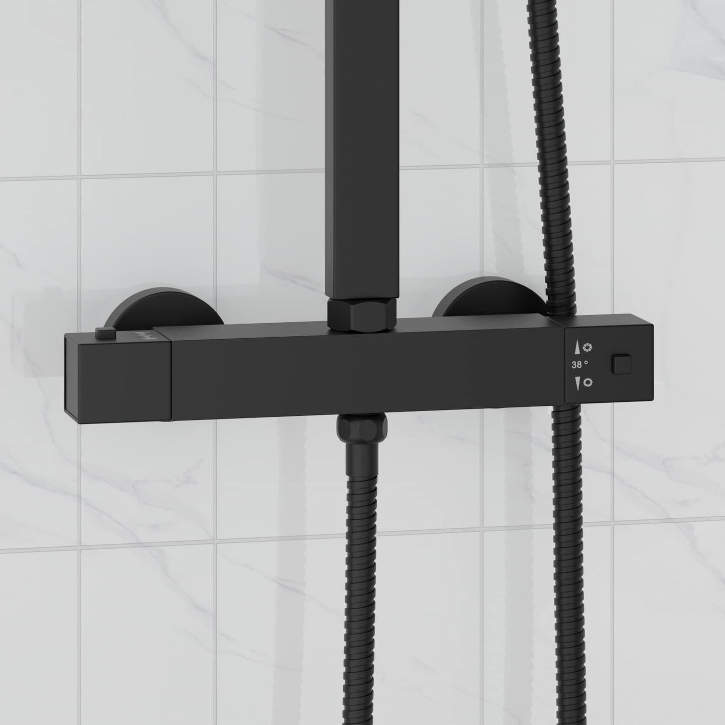 vidaXL Thermostatic Shower Mixer Stainless Steel 201 25.5 x 7 x 6 cm 1