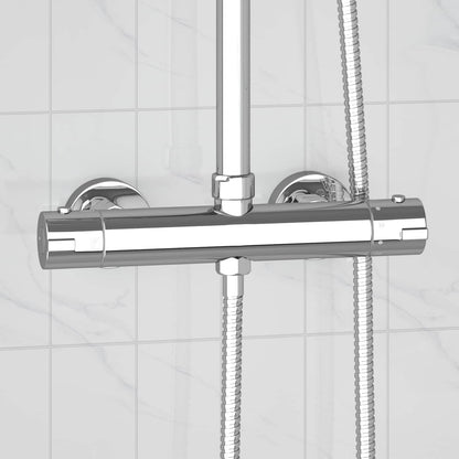 vidaXL Thermostatic Shower Mixer Stainless Steel 201 27 x 8 x 6 cm 1