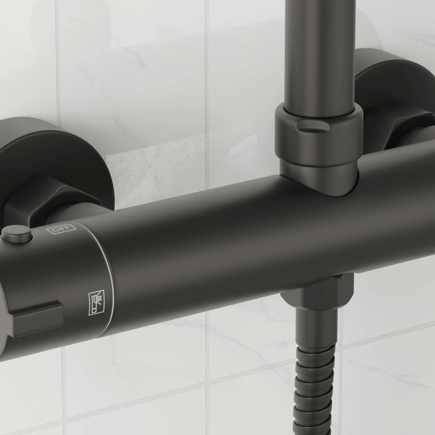 vidaXL Thermostatic Shower Mixer Stainless Steel 201 27 x 8 x 6 cm 3
