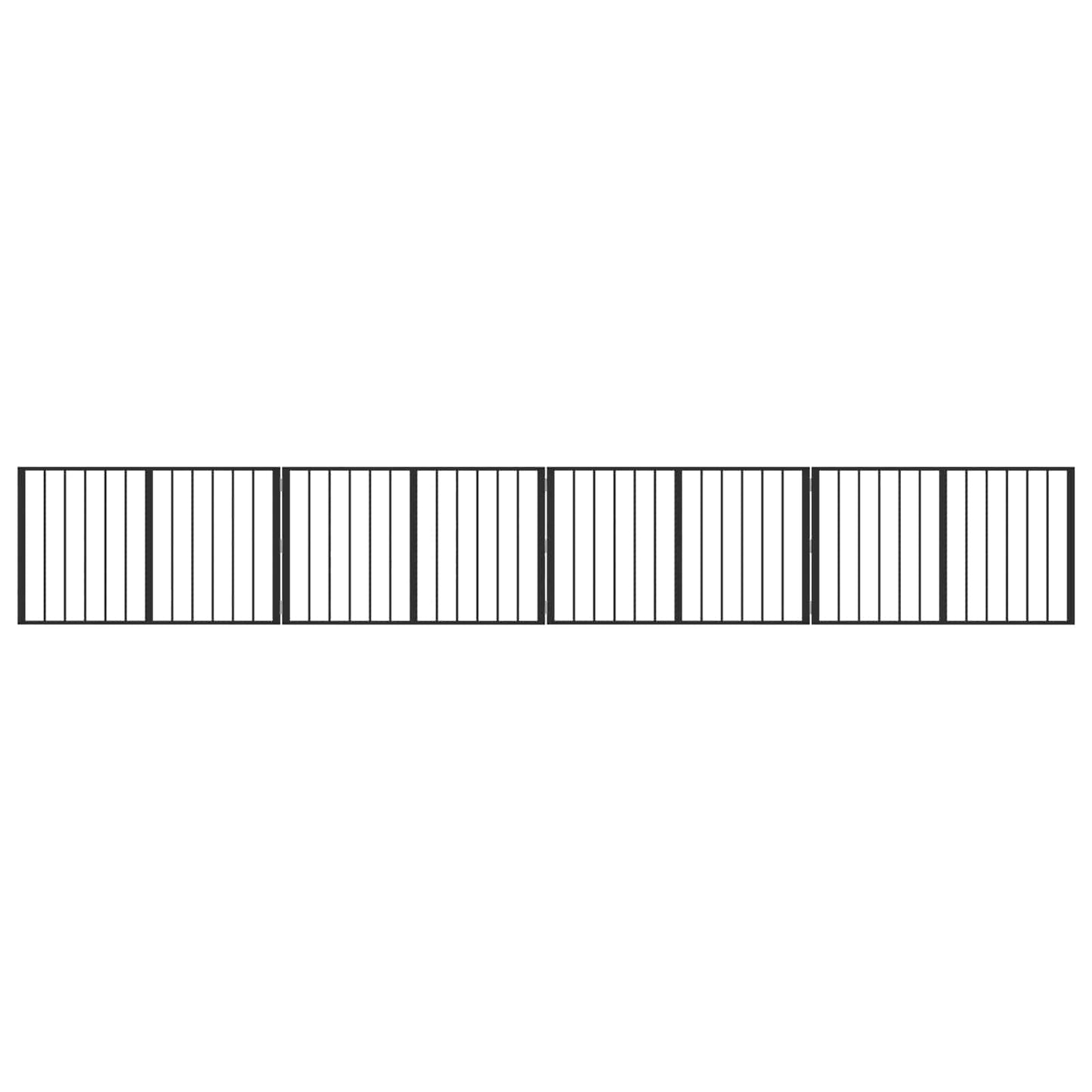 vidaXL Dog Gate 4 pcs Black 100 x 60 cm Galvanised Steel 2