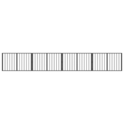 vidaXL Dog Gate 4 pcs Black 100 x 60 cm Galvanised Steel 2