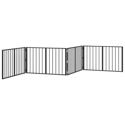 vidaXL Dog Gate 4 pcs Black 100 x 60 cm Galvanised Steel 4