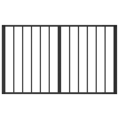 vidaXL Dog Gate 4 pcs Black 100 x 60 cm Galvanised Steel 5