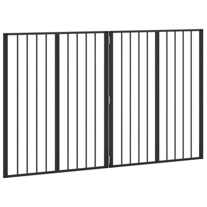 Dog Gate 2 pcs Black Galvanised Steel