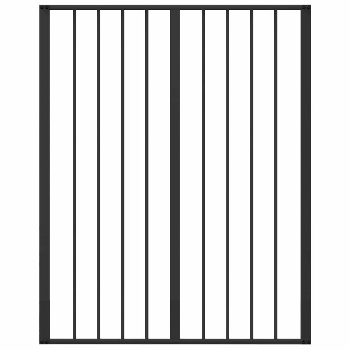 Dog Gate 2 pcs Black Galvanised Steel