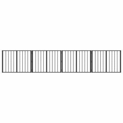 vidaXL Dog Gate 4 pcs Black 80 x 60 cm Galvanised Steel 2