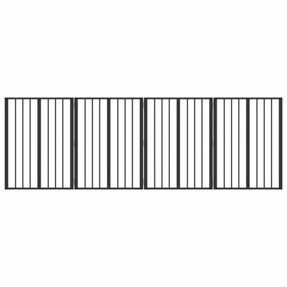 vidaXL Dog Gate 4 pcs Black 60 x 80 cm Galvanised Steel 2