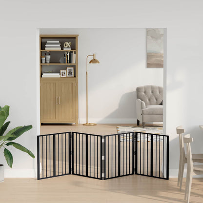 vidaXL Dog Gate 4 pcs Black 60 x 60 cm Galvanised Steel 3
