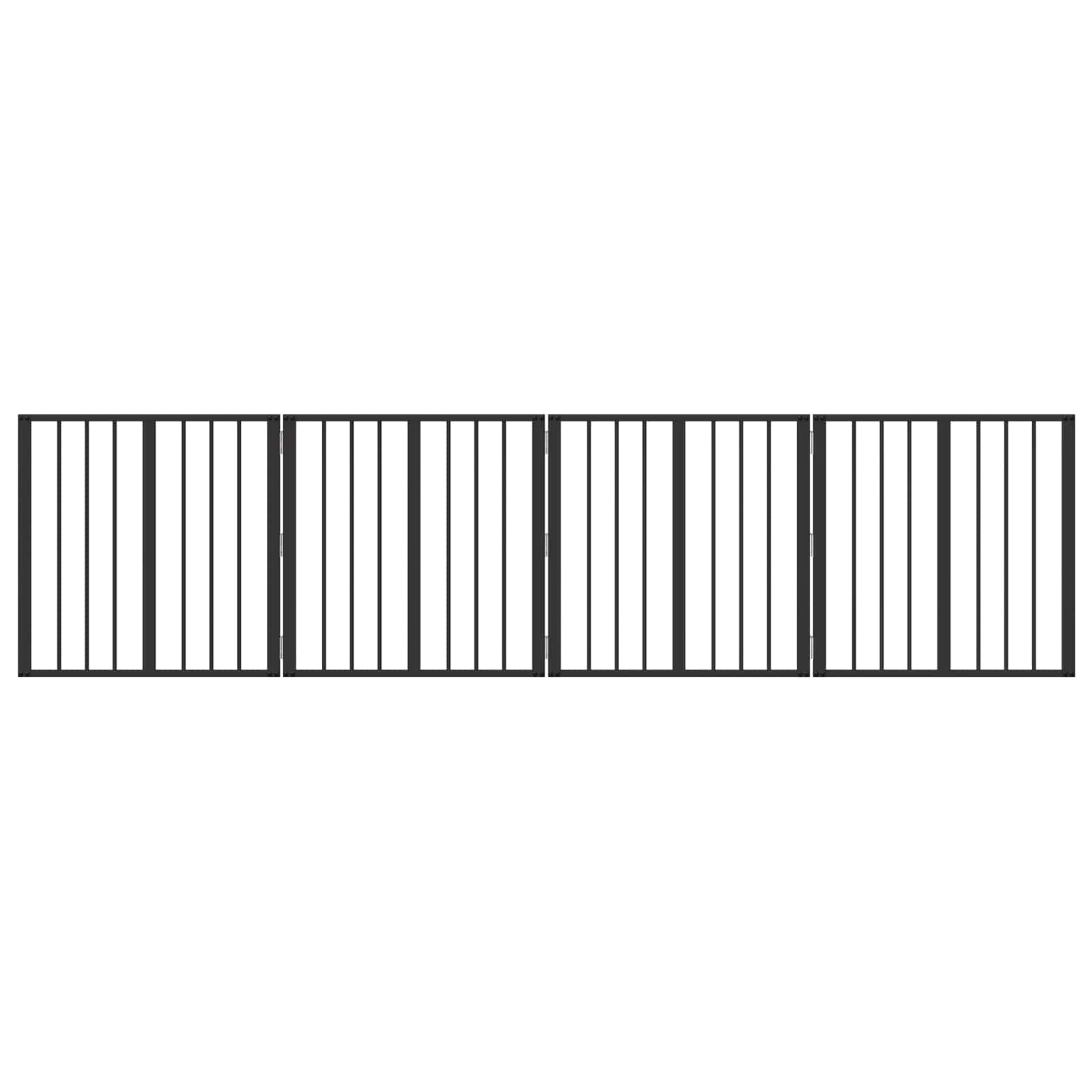 vidaXL Dog Gate 4 pcs Black 60 x 60 cm Galvanised Steel 2