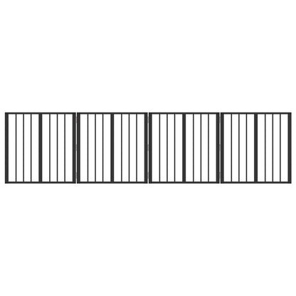vidaXL Dog Gate 4 pcs Black 60 x 60 cm Galvanised Steel 2