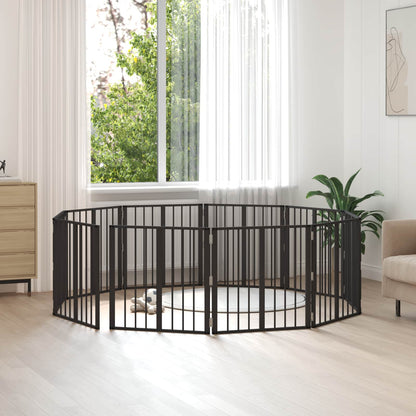 vidaXL Dog Gate Black Galvanised Steel Width 60 cm