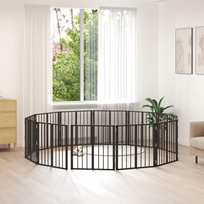 vidaXL Dog Gate Black Galvanised Steel Width 60 cm