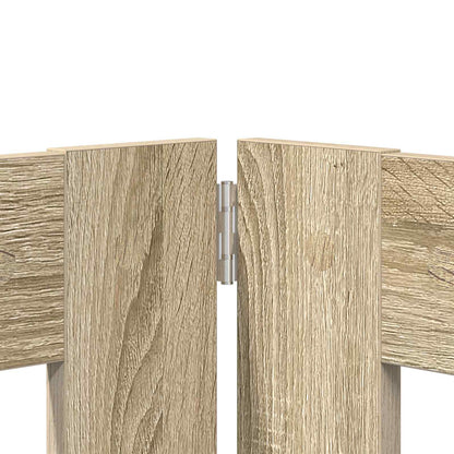 vidaXL Foldable Dog Gate with Stands 4 pcs Sonoma Oak 321 cm 4
