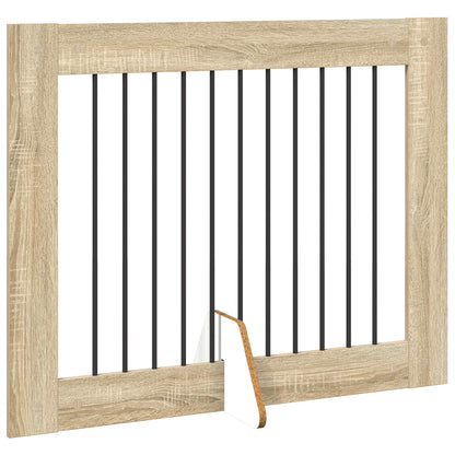 vidaXL Foldable Dog Gate with Stands 4 pcs Sonoma Oak 401 cm 3