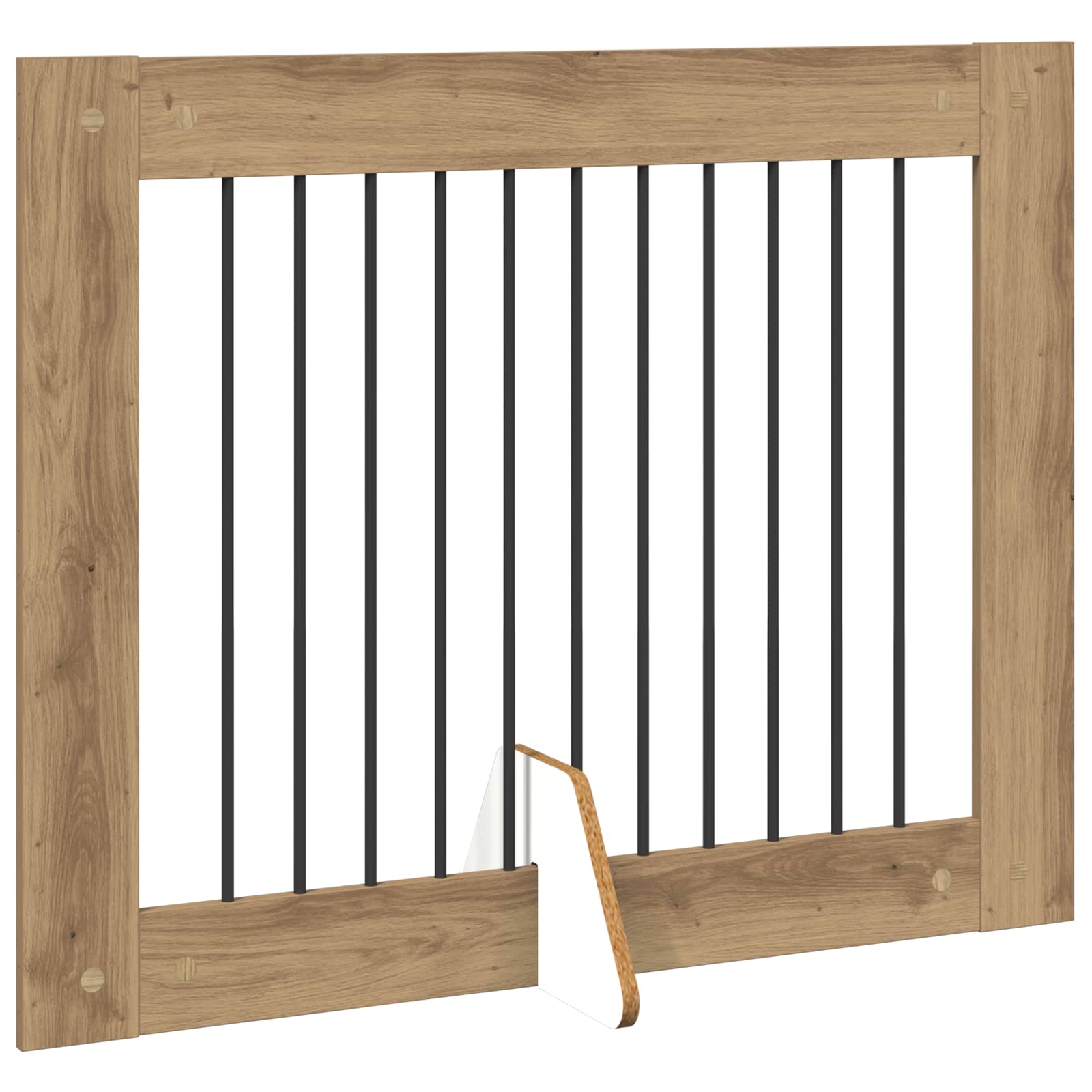 vidaXL Foldable Dog Gate with Stands 4 pcs Artisan Oak 401 cm 3
