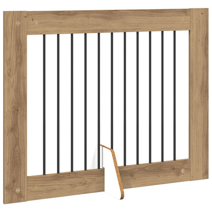vidaXL Foldable Dog Gate with Stands 4 pcs Artisan Oak 401 cm 3