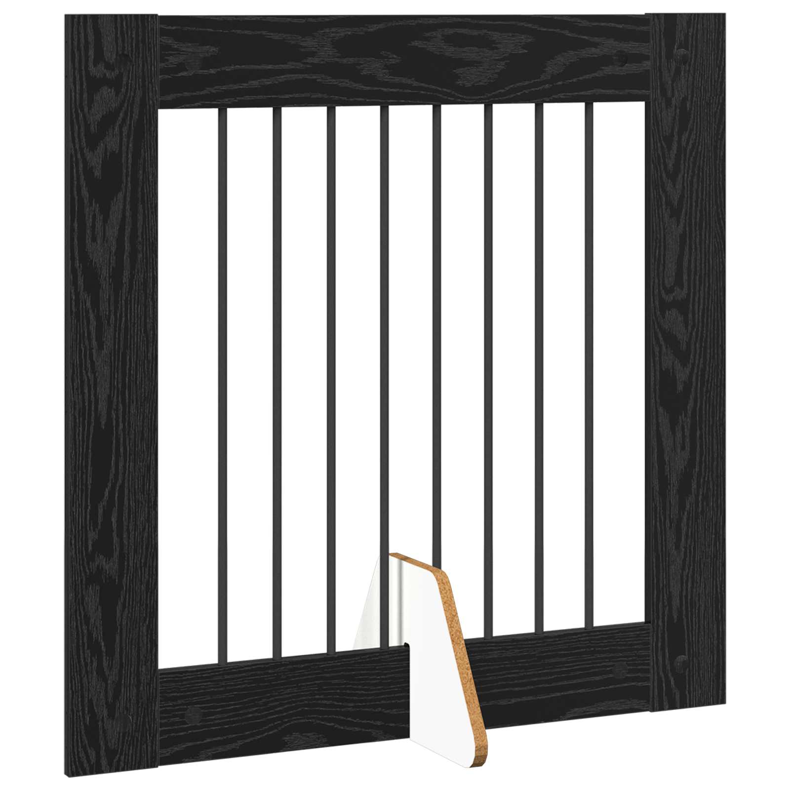 vidaXL Foldable Dog Gate with Stands 4 pcs Black Oak 321 cm 3