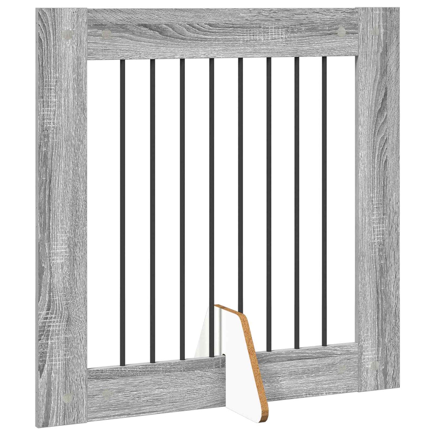 vidaXL Foldable Dog Gate with Stands 4 pcs Grey Sonoma 321 cm 3