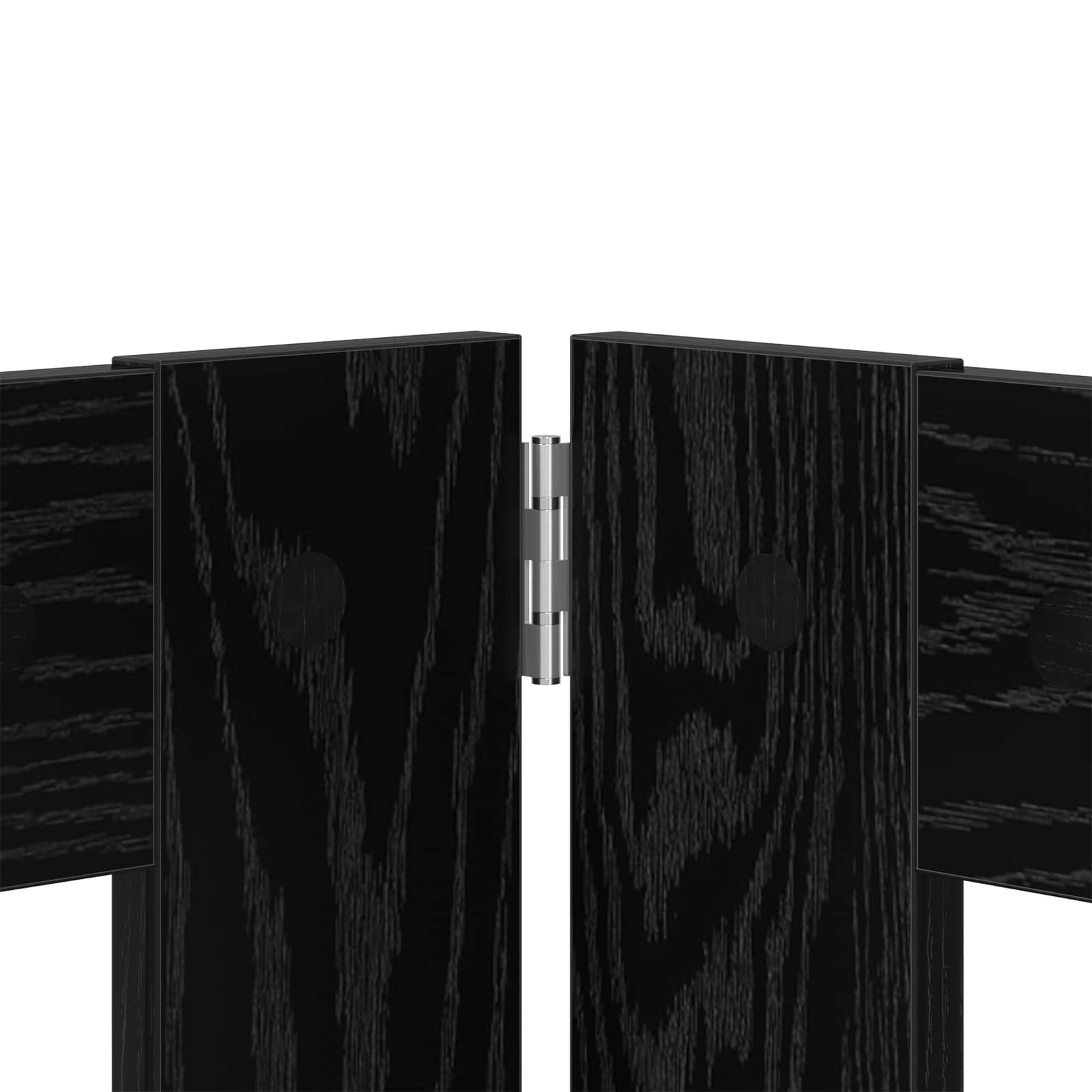 vidaXL Foldable Dog Gate with Stands 4 pcs Black Oak 241 cm 4